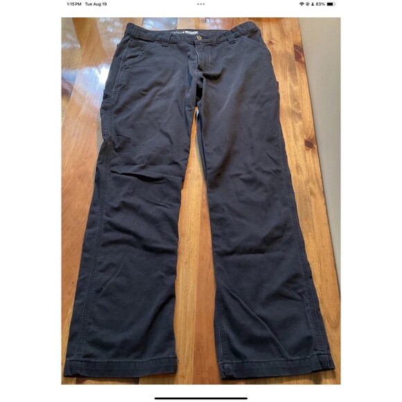 Carhartt WORN B151 Black Carpenter Pants Mens ACTUAL 34x32 Loose Original Fit - Picture 1 of 8